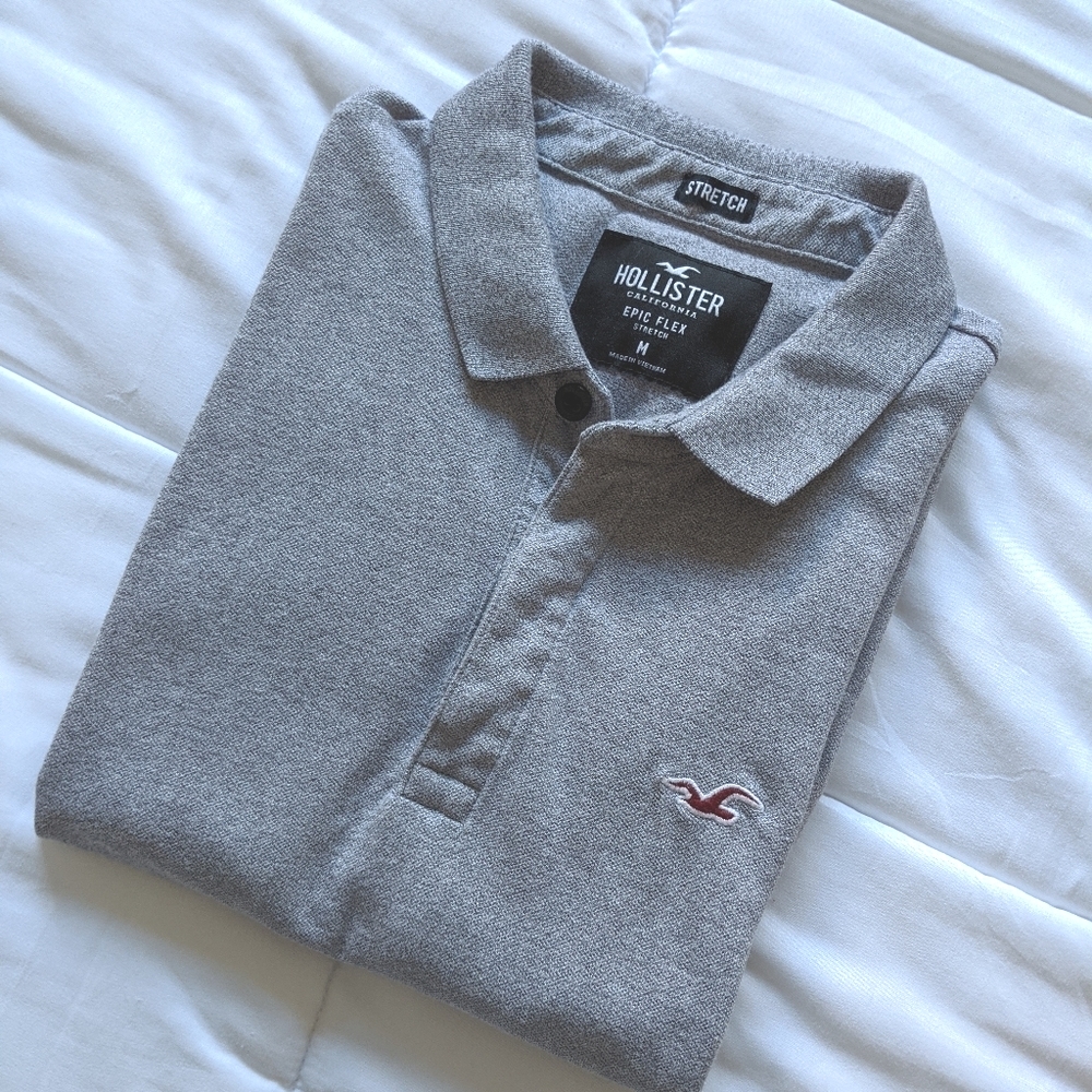 Hollister men's epic flex stretch grey tshirt